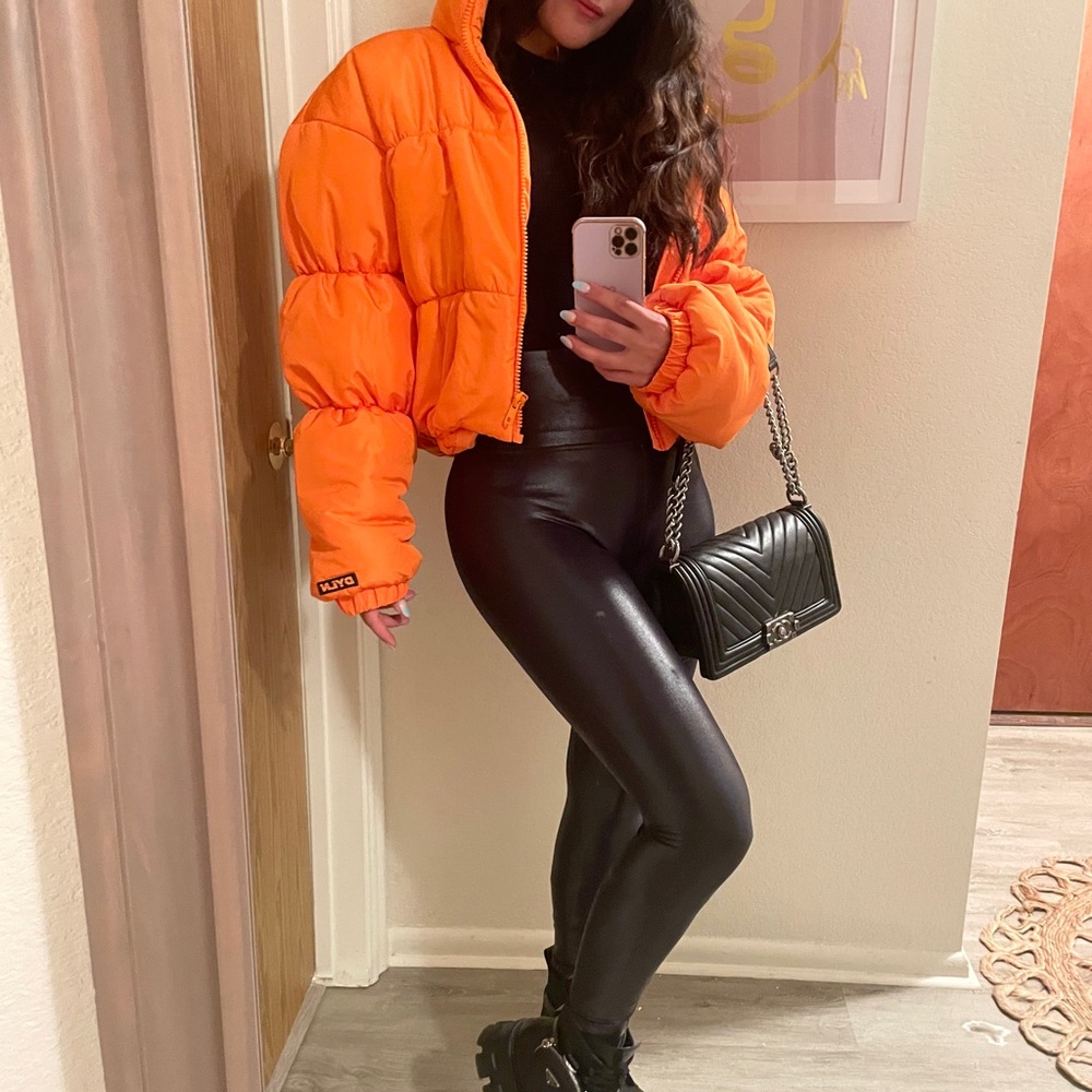 Dylan Orange Puffer Jacket - Picture 4 of 6